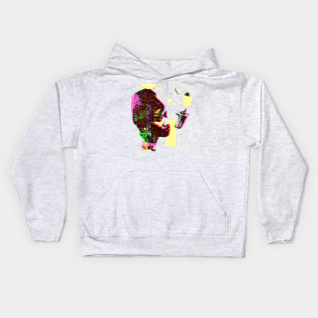 Aretha Franklin Kids Hoodie by HAPPY TRIP PRESS